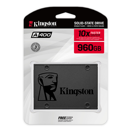 Kingston | SSD | A400 | 960 GB | SSD form factor 2.5" | Solid-state drive interface SATA Rev 3.0 | Read speed 500 MB/s | Write speed 450 MB/s - Image 4
