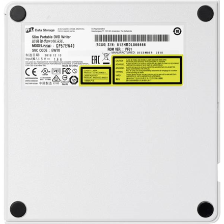H.L Data Storage | Ultra Slim Portable DVD-Writer | GP60NS60 | Interface USB 2.0 | DVD±R/RW | CD read speed 24 x | CD write speed 24 x | Silver | Desktop/Notebook - Image 5