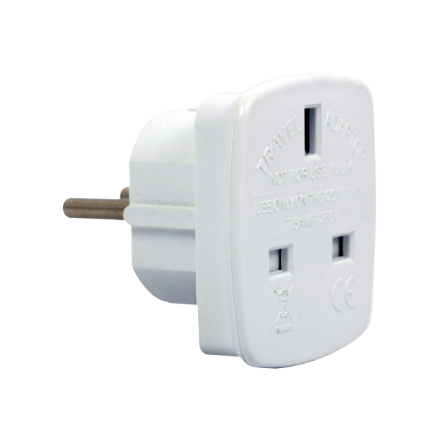 Gembird | AC power adapter, UK socket to EU Schuko plug, 7.5 A | Travel adapter - Image 3