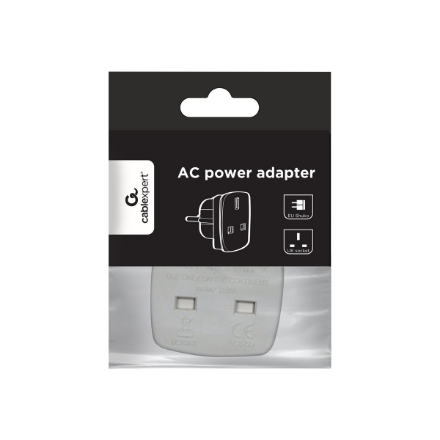 Gembird | AC power adapter, UK socket to EU Schuko plug, 7.5 A | Travel adapter - Image 5