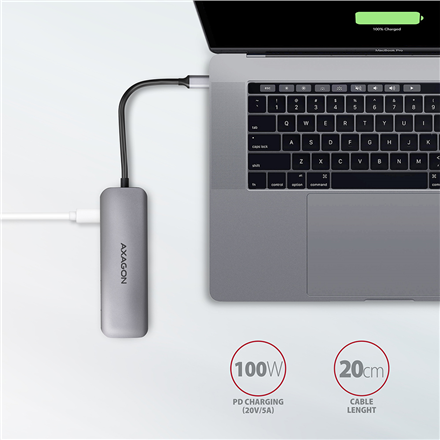 AXAGON SuperSpeed USB-C COMBO 5in1 Hub | HMC-5 - Image 6