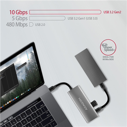 AXAGON Multi-port USB-C 10Gbps hub, 13cm | HMC-5G21 - Image 5