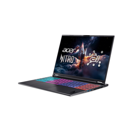 Acer | Nitro V 16S AI AN16S-61-R6Q1 | Obsidian Black | 16 " | IPS | WUXGA | AMD Ryzen AI 7 | 350 | 16 GB | DDR5 | Solid-state drive capacity 1000 GB | NVIDIA GeForce RTX 5060 | Windows 11 Home | 802.11ax | Bluetooth version 5.3 | Keyboard language US international | Keyboard backlit | Warranty 24 month(s) - Image 6