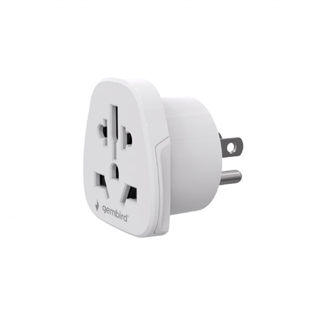 Gembird World to US power adapter plug, 10 A | A-AC-USMINTF | Travel adapter - Image 2