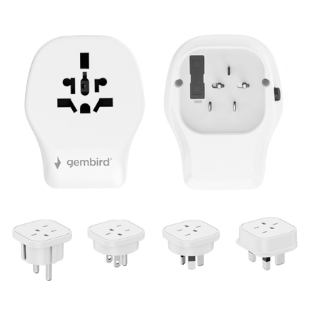 Gembird Universal travel power adapter, 20 W | TPA-1A2C20-02-W - Image 4