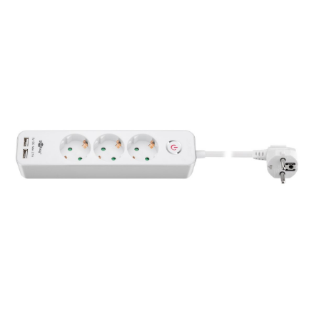 41264 3-Way Power Strip with Switch and USB | Sockets quantity 3 - Image 2