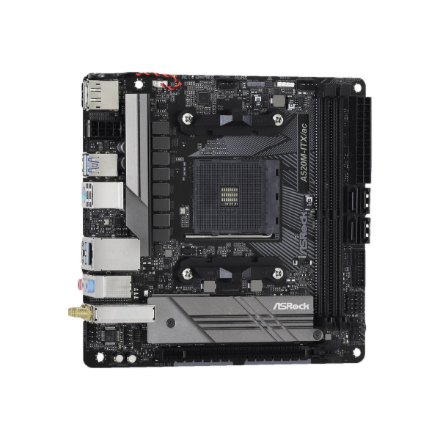 ASRock A520M-ITX/AC | Processor family AMD | Processor socket AM4 | DDR4 | Supported hard disk drive interfaces SATA, M.2 | Number of SATA connectors 4 - Image 7