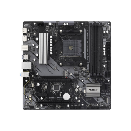 ASRock B550M Phantom Gaming 4 | Processor family AMD | Processor socket AM4 | DDR4 | Supported hard disk drive interfaces SATA, M.2 | Number of SATA connectors 4 - Image 2