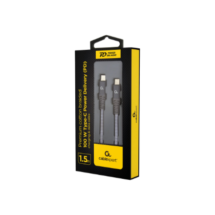 Cablexpert | 100 W Type-C Power Delivery (PD) premium charging and data cable, 1.5 m | CC-USB2B-CMCM100-1.5M - Image 5
