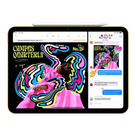 Apple | iPad Air Wi-Fi + Cellular | 11 " | Yellow | IPS, Liquid Retina | 2360 x 1640 pixels | Apple A16 | 256 GB | 3G | 4G | 5G | Wi-Fi | Front camera | 12 MP | Rear camera | 12 MP | Bluetooth | 5.3 | iPadOS | USB-C charging cable - Image 3