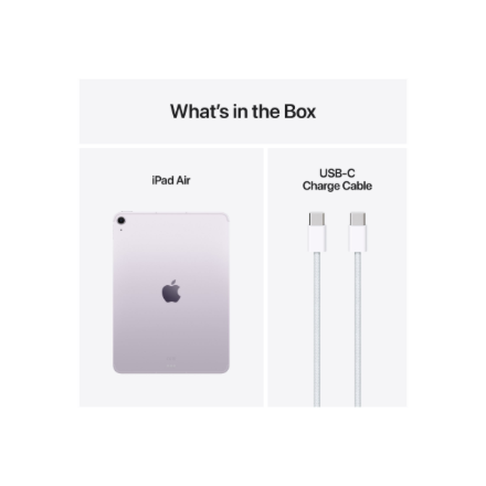 Apple | iPad Air Wi-Fi + Cellular | 11 " | Purple | IPS | 2360 x 1640 pixels | Apple M3 | 8 GB | 128 GB | 3G | 4G | 5G | Wi-Fi | Front camera | 12 MP | Rear camera | 12 MP | Bluetooth | 5.3 | iPadOS | USB-C charging cable - Image 4