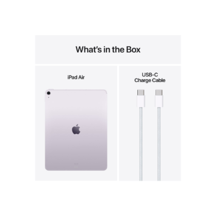 Apple | iPad Air Wi-Fi + Cellular | 13 " | Purple | IPS | 2732 x 2048 pixels | Apple M3 | 8 GB | 128 GB | 3G | 4G | 5G | Wi-Fi | Front camera | 12 MP | Rear camera | 12 MP | Bluetooth | 5.3 | iPadOS | USB-C charging cable - Image 4