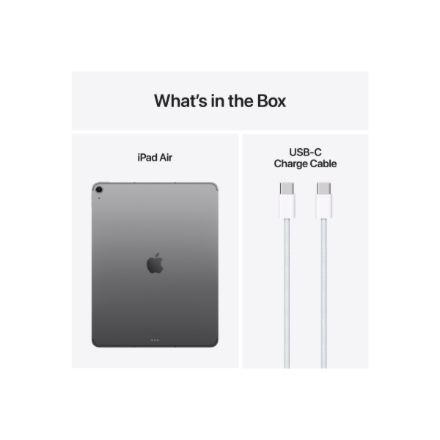 Apple | iPad Air Wi-Fi + Cellular | 13 " | Space Gray | IPS | 2732 x 2048 pixels | Apple M3 | 8 GB | 128 GB | 3G | 4G | 5G | Wi-Fi | Front camera | 12 MP | Rear camera | 12 MP | Bluetooth | 5.3 | iPadOS | USB-C charging cable - Image 4