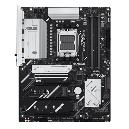Asus PRIME B850-PLUS WIFI | Processor family AMD | Processor socket AM5 | DDR5 | Supported hard disk drive interfaces M.2, SATA | Number of SATA connectors 4 - Image 2