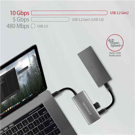 AXAGON SuperSpeed USB-C 10 Gbps SPEEDSTER 4 Hub | HMC-4G2 - Image 6