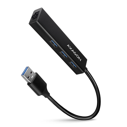 AXAGON SuperSpeed USB-A Hub and Gigabit LAN | HMA-GL3A - Image 2