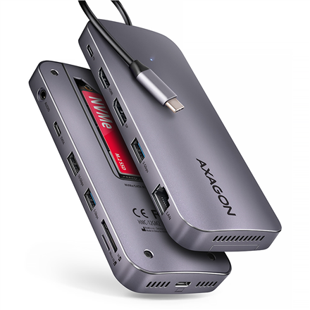AXAGON USB-C 10Gbps GEN2COMBO 12in1 Hub | HMC-12GM2 - Image 2