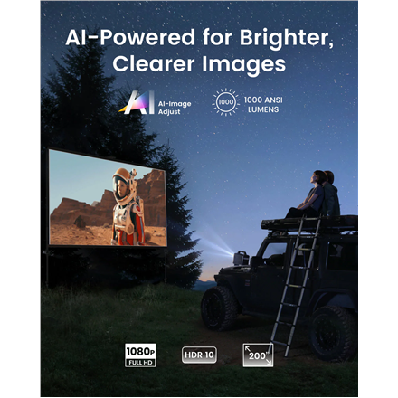 Anker Nebula Mars 3 | Full HD (1920x1080) | 1000 ANSI lumens | Black | Wi-Fi - Image 5