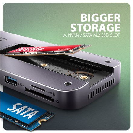 AXAGON USB-C 10Gbps GEN2COMBO 12in1 Hub | HMC-12GM2 - Image 5