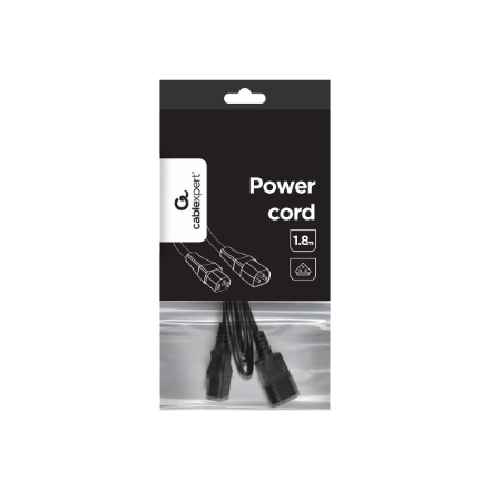 Cablexpert | PC-189-VDE power extension cable 1.8 meter | Black C14 coupler | C14 coupler - Image 7